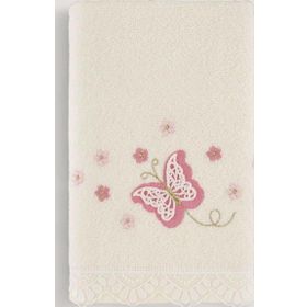Arliva Home Mariposa Ekru 50x90 3D Nakışlı Havlu