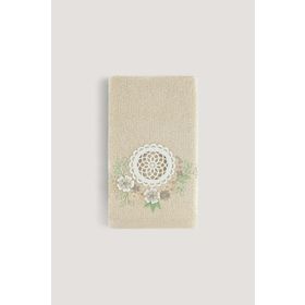 Arliva Home Nil Bambu Bej 30x50 Nakışlı Havlu