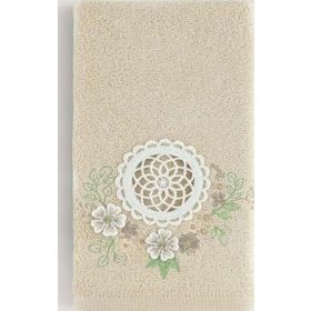 Arliva Home Nil Bambu Bej 30x50 Nakışlı Havlu