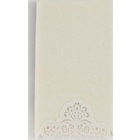 Arliva Home Sedef Krem 30x50 Kadife Nakışlı Çeyiz Havlusu