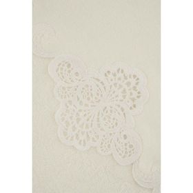 Arliva Home Sedef Krem 50x85 Kadife Nakışlı Çeyiz Havlusu