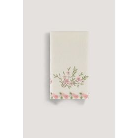 Arliva Home Sude Krem 50x85 Kadife Nakışlı Çeyiz Havlusu