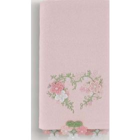 Arliva Home Yasemin Pudra 50x85 Kadife Nakışlı Çeyiz Havlusu