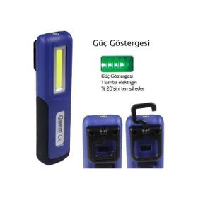 Arm 240LUMEN ESEN99 Şarjlı LED El Lambası 3W Mavi Mıknatıslı Fener