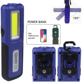 Arm ESEN109 Profesyonel 420 lm Powerbank Şarjlı Mıknatıslı Led Fener