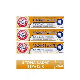 Arm & Hammer 75 ml 3 Adet 3 Tona Kadar Beyazlatıcı Diş Macunu