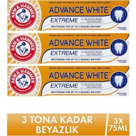 Arm & Hammer Advance White 3 Tona Kadar 3x75 ml Beyazlatıcı Diş Macunu