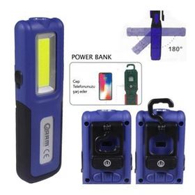 Arm Mıknatıslı Şarjlı Led Fener Lamba 420 Lümen 5W Powerbank