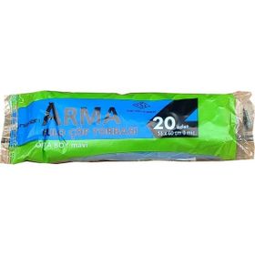 Arma 20 Adetlik 1 Rulo Mavi Orta Boy 55x60 cm 30 lt Çöp Poşeti