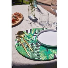 Arma House 8'li Geometric Flowers Duck Keten Amerikan Servisi