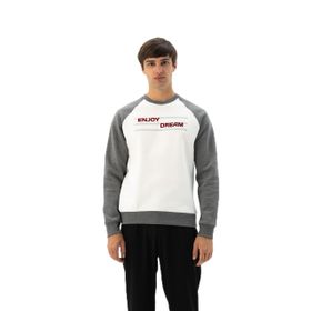 Arma K24124884401 Ekru Büyük Beden Bisiklet Yaka Erkek Sweatshirt