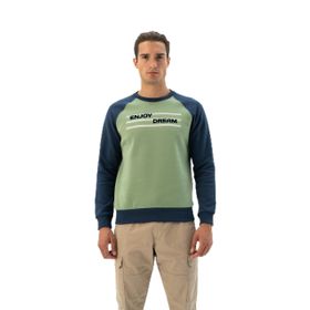 Arma K24124884401 Yeşil Büyük Beden Bisiklet Yaka Erkek Sweatshirt