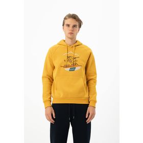Arma K24254927901 Kanguru Cepli Regular Fit Hardal Sarısı-H1 Erkek Sweatshirt