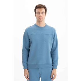 Arma K26124600601 Regular Fit Cepli Bisiklet Yaka Mavi-M2 Erkek Sweatshirt