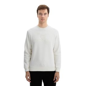 Arma K26124600801 Baskılı 3 İplik Şardonlu Regular Fit Bisiklet Yaka Ekru-E1 Erkek Sweatshirt