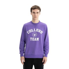 Arma K26124601201 Yazı Baskılı Regular Fit Şardonsuz 3 İplik Bisiklet Yaka Mor-M1 Erkek Sweatshirt