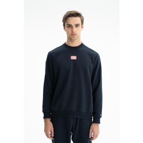 Arma K26124601401 Sade Şık Regular Fit Şardonsuz 3 İplik Bisiklet Yaka Lacivert-L1 Erkek Sweatshirt