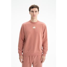 Arma K26124601401 Sade Şık Regular Fit Şardonsuz 3 İplik Bisiklet Yaka Pembe-P3 Erkek Sweatshirt