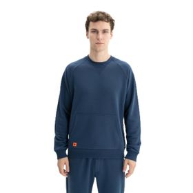 Arma K26124601801 Regular Fit Şardonsuz 3 İplik Kanguru Cepli Bisiklet Yaka İndigo-İ1 Erkek Sweatshirt