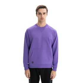 Arma K26124601801 Regular Fit Şardonsuz 3 İplik Kanguru Cepli Bisiklet Yaka Mor-M1 Erkek Sweatshirt