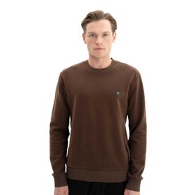 Arma K26124699401 Regular Fit Selanik Bisiklet Yaka Kahverengi-K1 Erkek Sweatshirt