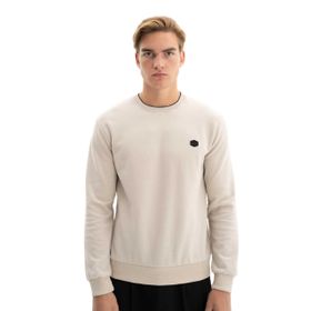 Arma K26124699601 Regular Fit Selanik Kumaş Bisiklet Yaka Bej-B2 Erkek Sweatshirt