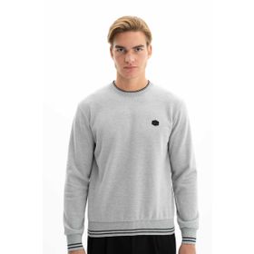Arma K26124699601 Regular Fit Selanik Kumaş Bisiklet Yaka Gri-G10 Erkek Sweatshirt