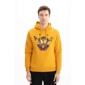 Arma K26254625801 Baskılı 3 İplik Regular Fit Cepsiz Kapüşonlu Kahverengi-K5 Erkek Sweatshirt