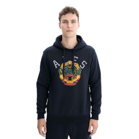 Arma K26254625801 Baskılı 3 İplik Regular Fit Cepsiz Kapüşonlu Lacivert-L1 Erkek Sweatshirt