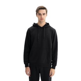 Arma K26254626401 Düz Şık Regular Fit Şardonsuz 3 İplik Kapüşonlu Siyah-S1 Erkek Sweatshirt