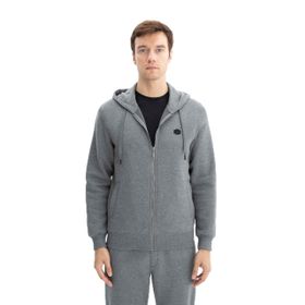 Arma K26324649801 Regular Fit 3 İplik Şardonlu Tam Fermuar Kapüşonlu Cepli Gri-G1 Erkek Sweatshirt