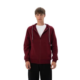 Arma K26324923501 Regular Fit Fermuarlı Kapüşonlu Bordo-B1 Erkek Sweatshirt