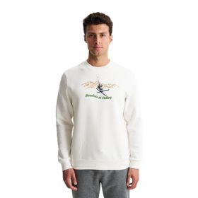 Arma K28124602501 Regular Fit 3 İplik Şardonlu Pamuklu Bisiklet Yaka Ekru-E1 Erkek Sweatshirt