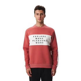 Arma K28124602601 Regular Fit Yazılı Şardonlu 3 İplik Bisiklet Yaka Pembe-P11 Erkek Sweatshirt