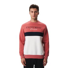 Arma K28124602701 Regular Fit Yazılı Baskılı Bisiklet Yaka Pembe-P11 Erkek Sweatshirt