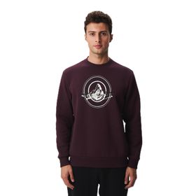 Arma K28124602901 Regular Fit Şardonlu Bisiklet Yaka Bordo Erkek Sweatshirt