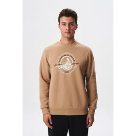 Arma K28124602901 Regular Fit Şardonlu Bisiklet Yaka Kahverengi Erkek Sweatshirt