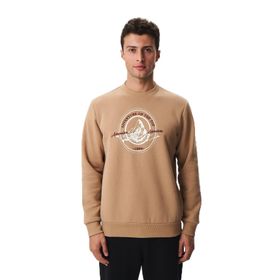 Arma K28124602901 Regular Fit Şardonlu Bisiklet Yaka Kahverengi Erkek Sweatshirt
