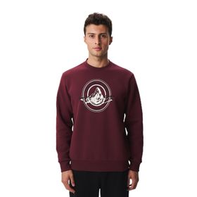 Arma K28124602901 Regular Fit Şardonlu Bisiklet Yaka Kırmızı Erkek Sweatshirt