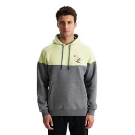 Arma K28254627601 Pamuklu Regular Fit 3 İplik Şardonlu Kanguru Cepli Gri-G1 Erkek Sweatshirt