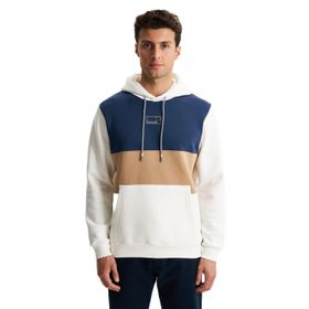 Arma K28254628101 Regular Fit 3 İplik Şardonlu Kanguru Cepli Kapüşonlu Ekru-E1 Erkek Sweatshirt