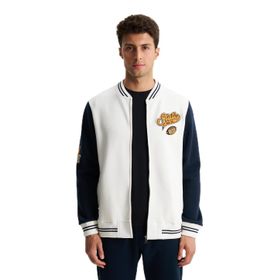 Arma K28264650401 Pamuklu Regular Fit Dik Yaka Baskılı Cepli Ekru-E1 Erkek Sweatshirt