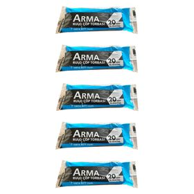 Arma Siyah Orta Boy 55 x 60 Cm. - 30 Litre Çöp Torbası Poşeti - 20 Adetlik 1 Rulo