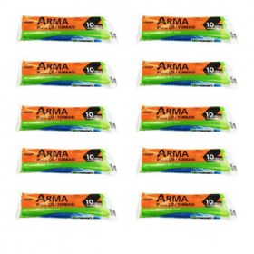 Arma Standart Büyük Boy 65x80 cm Mavi 10 Adetlik 1 Rulo 50 lt Çöp Torbası Poşeti (3 adet)