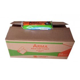 Arma Standart Büyük Boy 65x80 cm Mavi 10 Adetlik 1 Rulo 50 lt Çöp Torbası Poşeti (3 adet)
