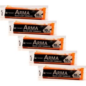 Arma Standart Büyük Boy 65x80 cm Siyah 10 Adetlik 1 Rulo 50 lt Çöp Poşeti (3 adet)