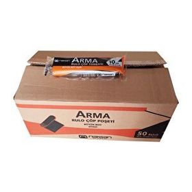 Arma Standart Büyük Boy 65x80 cm Siyah 10 Adetlik 1 Rulo 50 lt Çöp Poşeti (3 adet)