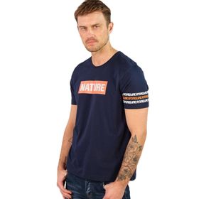 Arma Y22344400801 Lacivert-L1 Bisiklet Yaka Erkek T-shirt