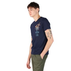 Arma Y22344401001 Lacivert-L1 Bisiklet Yaka Erkek T-shirt