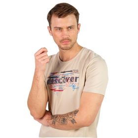 Arma Y22344401201 Bej-B1 Bisiklet Yaka Erkek T-shirt